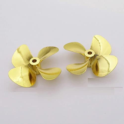 ZYWUOY 1 x RC Bootsmodell 55 mm/60 mm Metallpropeller 4 Flügel 4 mm Schaft für RC Marine ROV