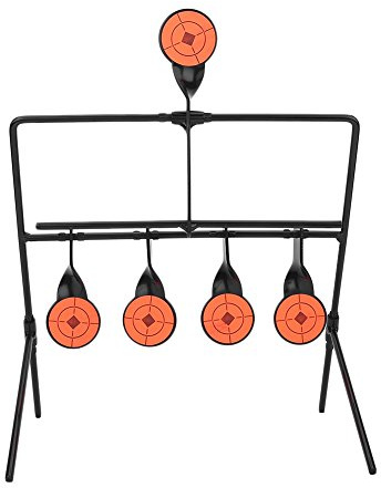 Dreifach Rotierendes Ziel-System & Metall Target - 5 Ziele mit Aufklebern für Luftgewehre und Schusswaffen