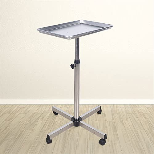 Salon Trolleys, 70-103cm Barber Trolley Verstellbare Höhe, Arbeitswagen Rollcontainer, Aluminiumwagen Beauty Trolley mit Scrollrad, für Friseur Beauty Salon