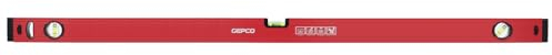 GEPCO Wasserwaage Industrie 30-180 cm Aluminium 1.2 mm Richtwaage Messwaage Bauwaage 3 Libellen Messtoleranz: 0,5mm/m 180 cm
