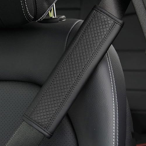 2 Pièces Voiture Ceinture SéCurité Coussin pour Nissan Cefiro Cube Juke Livina March Maxima, Cuir Housse Protection Ceinture Sécurité Rembourrage Ceinture Sécurité Protege Pièces Détachées