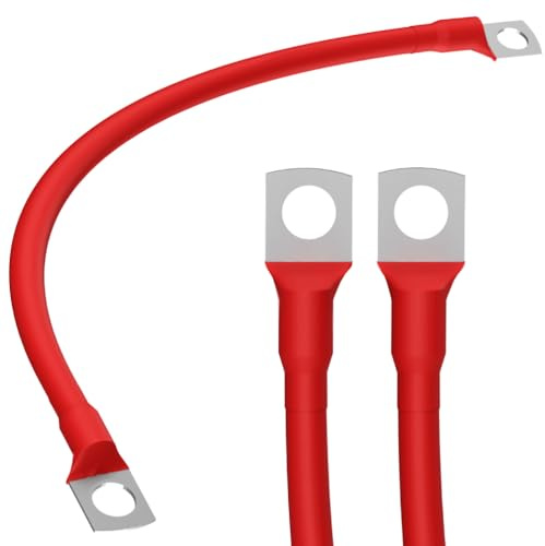 SIGA Batteriekabel 25mm2 50CM inkl. 2X Kabelschuh M8 12V Batterie Kabel Rot