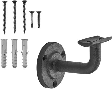 SOTECH 3 soportes de pasamanos ROBUST negro Altura 68 mm Proyección 67,5 mm | para con Ø 45 mm de pared