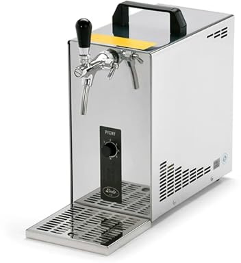 Komplett Set - Zapfanlage, Bierzapfanlage, Bierkoffer, Durchlaufkühler PYGMY 25 1-leitig Trockenkühler, 30 Liter/h, Reinigungsset für Zapfanlage und Keg, Zapfkopf:ohne