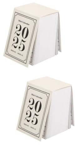 CAXUSD 2 Stücke 1 Mini Kalender Planer Desktop Kalender Retro Design Zerreißbar Papier Kalender Für Büro Zu Hause Präsentieren