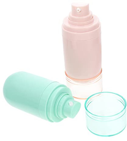 WOONEKY 4stücke Vakuum-emulsions-Flasche Und Tragbare Pumpflasche Für Lotion Shampoo Gesichtsreiniger Auslaufsicher Wiederbefüllbar Für