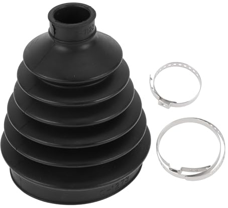 HEROFFIX CV Joint Boot Kit for Honda CR-V 1999-2006 for Honda Accord 03-07 | 1 Set, Outer Constant Velocity Joint Boot, W/ Clamps, 44018S9A000, Black Rubber