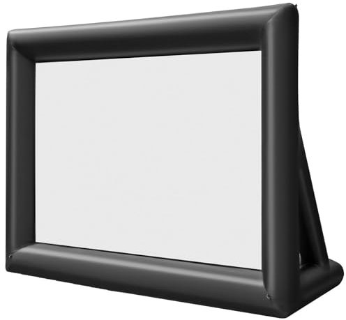 DOJOEUU Inflatable Movie Projector Screen, 14ft/16ft/20ft/24ft Outdoor Movie Screen with Blower, Supports Front and Rear Projection, Foldable Portable Projector Screen for Backyard Party Travel(16ft)