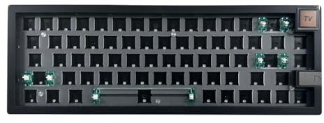 TagIo GMK67-S Kit Tastiera Meccanica da Gioco Kit Personalizzato per Giocatori RGB Fili Bluetooth Guarnizione Schermo Hotswap Nero