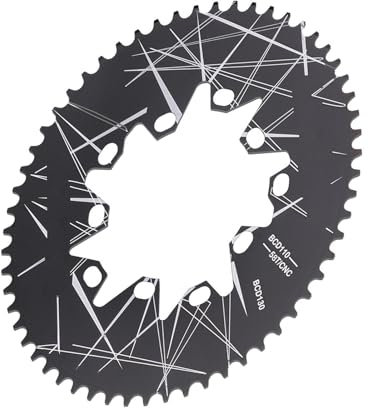 MEAKTSMI Fahrräder Ovales Kettenblatt 52T/54T/56T/58T/60T Kettenblatt Aus Aluminiumlegierung Fahrräder Ovales Scheibenkettenblatt Für Straßenfalträder