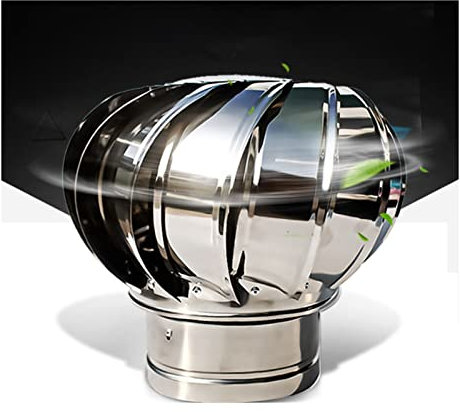 Generisch Stainless Steel Swivel Chimney Cap, Acid Resistant Ventilation Cap, Chimney Exhaust Pipes, Durable Stove/Fireplace Ventilation for Kitchen, Bathroom, Garage (100mm/3.9)