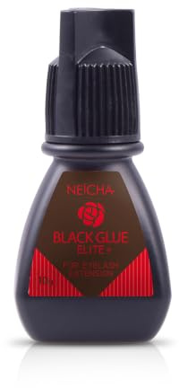 Neicha Elite Plus Lash Glue for Eyelash Extensions, Black Adhesive (10g) | Waterproof Professional Eyelash Glue, Semi Permanent Super Fast Drying Strong Bond, Long Lasting Hold Up to 8 Weeks