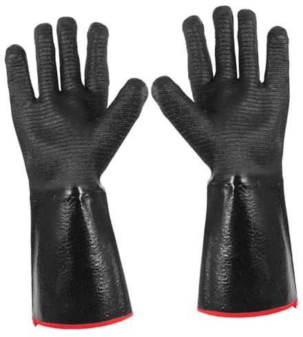 LIFKOME Schutzhandschuh Hitzebeständig Zum Kochen Und Grillen Wasserdichte Ofenhandschuhe Für Verbrühungsschutz Handschutz Für Küche Und Haus