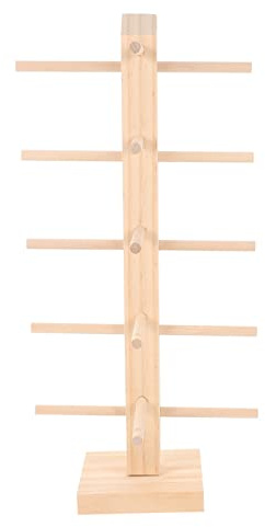 minkissy Supporto in Legno Espositore Portaocchiali Multiplo Organizza Sole e Base Stabile Pratico Usare Pulizia Panno Umidificio