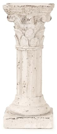 Howard Elliott Collection Temple of Portunus III Sculpture, Decorative Ancient Ruin Architectural Column Resin Statue for Home and Garden Decor, Tabletop and Bookshelf Display, 3.25 x 3.25 x 8 Inch