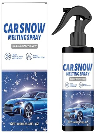 Dégivrant de fenêtre de véhicule – Spray de fonte de neige de 100 ml, formule de dégivrage rapide, fonction de protection sûre, produit automobile par temps froid, spray de dégivrage pour voyages en