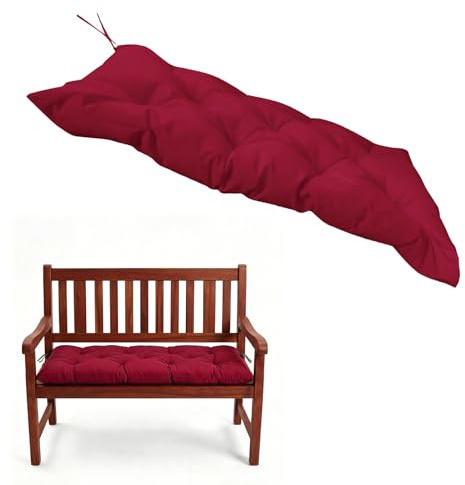BOFITENG Bankauflage Sitzkissen Outdoor & Indoor, 100X50X10CM Gartenbank Stuhlkissen Hollywoodschaukel Garten, Bierbankauflage Gepolstert für Bierzeltgarnitur, Waschbarer Bezug