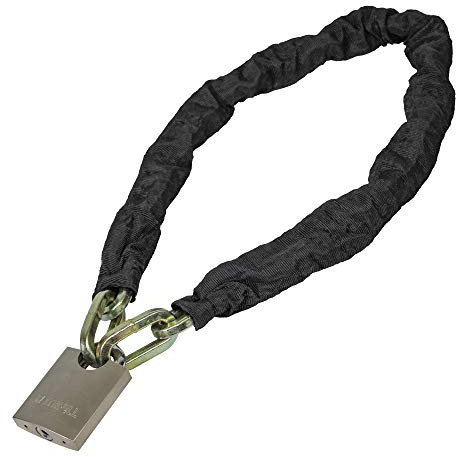 Faithfull FAIPLCHSET Vorhängeschloss und Kette, 1 m x 9,5 mm