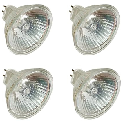 CTKcom MR16 12V 50 Watt Halogen Bulbs(4 Pack) - Bi Pin Wide Beam High Lumens, Precision Halogen Reflector Fiber Optic Light Bulb,Dimmable,4 Pack