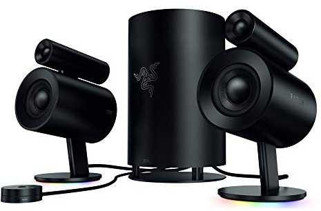 Razer Nommo Pro: THX Certified Premium Audio - Dolby Virtual Surround Sound - LED Illuminated Control Pod - Downward Firing Subwoofer - Powered Chroma - PC Gaming Speakers