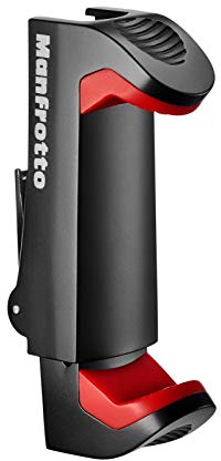 Manfrotto Universal Smartphone Clamp, Pro Version (MCPIXI), Clamp for Mini Camera Tripod, for Table Camera Tripod,Black