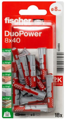 Fischer 542034 Blister Duopower 8 x 40 K