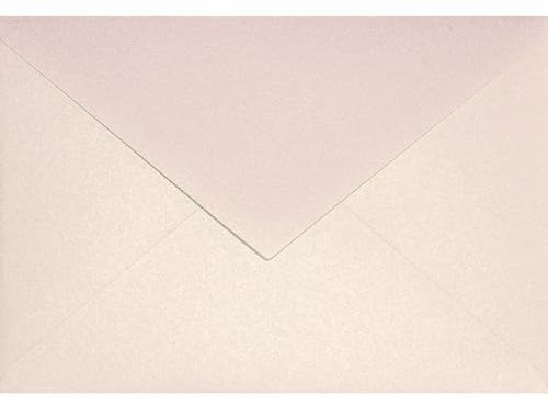 Netuno 25 Umschläge Perlmutt-Rosegold DIN C6 11,4x16,2 cm glänzend und edel