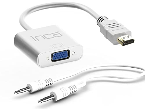 İnca IHTVJ-7TB HDMI auf VGA Buchse Adapter (Einschliesslich Audiokabel) Weiss