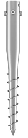 Maxerio Lot de 8 fondations à vis Core 4 60 cm - Diamètre : 60 x 2-4 x M8 - Galvanisé