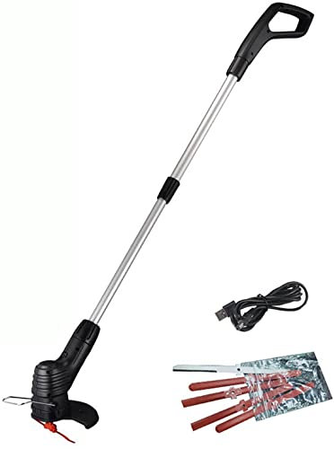 Cortacésped inalámbrico portátil Estirable con batería y Cargador, cortacésped/bordeador inalámbrico Alimentado por batería, cortacésped eléctrico para jardín de Patio