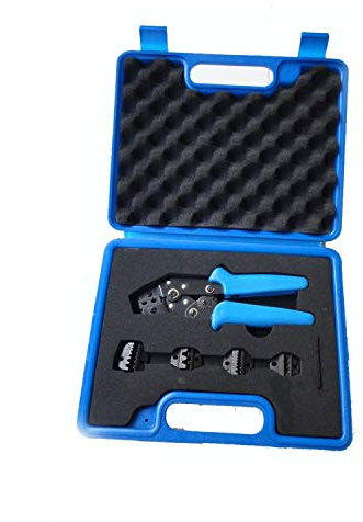 IBOWZ Pince a sertir Yaohuishanghang Outil Pince à sertir Mini Kits d'outils de Combinaison de sertissage dans Une boîte en Plastique,avec des Types de Jeux de Matrices