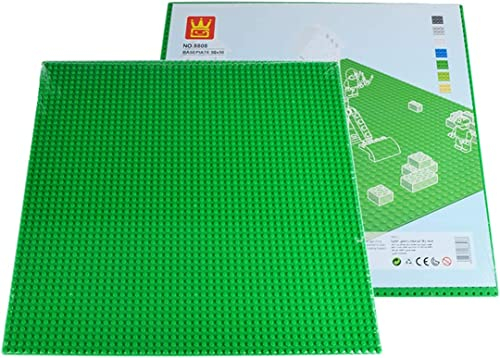 Havefun HaBauplatten Klemmbausteine, 50 x 50 Loch Stapelbare Grundplatte für Straßen, Städte, Garagen und Mehr, Kompatibel mit Lego (40 x 40cm) (Grün)