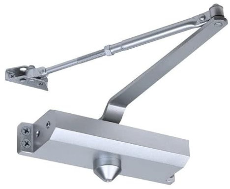 Automatischer Türschließer, verstellbare Schließer, Größe 3, kommerzielle Qualität, 3 Feder, einfache Installation und Anleitung (evtl. nicht in deutscher Sprache), silberfarben