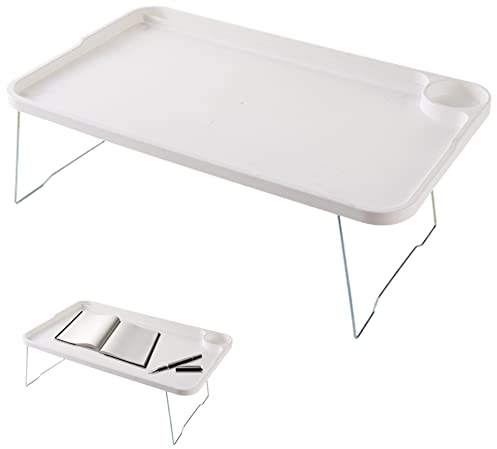 Lap -Schreibtische, klappbare Laptop -Betttisch mit Becherhalter und Tablettenschlitz, Faule einfache Laptop -Tablett, tragbarer Frühstücksfach -Tabletttisch für Student -Schlafsofa -Balkon