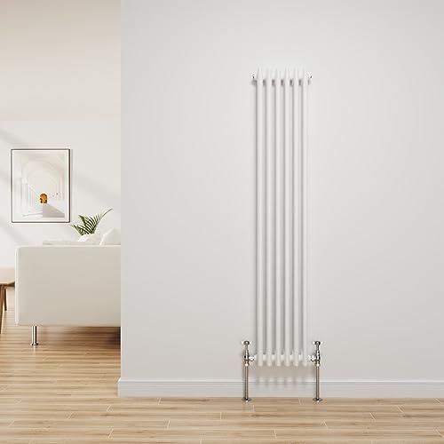NRG Radiatore tradizionale bianco lucido in ghisa 3 colonne verticale riscaldamento centralizzato radiatore bagno 1500x292mm