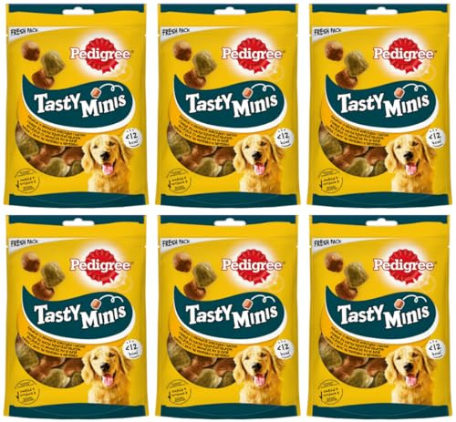 Pedigree Tasty Minis Leckerbissen mit Hühnchengeschmack für Hunde (6 x 130g)