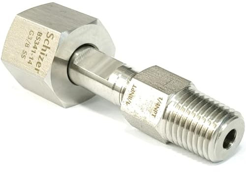 BS341-14 Femmina 1/4 NPT Maschio Accoppiatore Adattatore SUS316L Acciaio Inox Raccordo Tubo Connettore Acqua Gas Olio Gas Bombola Vale