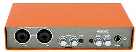 Oikabio Carte Son D'Interface Audio avec Table de Mixage de Monitoring Guitare éLectrique Enregistrement en Direct Carte Son de Chant en Studio Professionnel