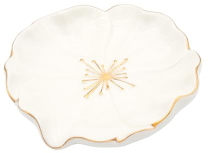 Elegant Bathroom Soap Dish, Inspired by Nature Hibiscus Flower, Ceramic Soap Dish Holder, Self-Draining and Multiple Styles for Bathroom Kitchen Accessories