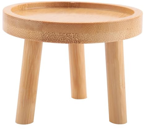 Vanessanty Wooden Plant Stand Flower Pot Base Holder Stool High Stool Balcony Succulent Flower Shelf for Indoor Outdoor