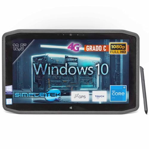 SIMPLETEK - Tablet Rugged 12 i5 6th Gen Windows 10 Pro 8GB 2TB Touchscreen mit SIM Modul LTE 4G Touchscreen Notebook (Generalüberholt)