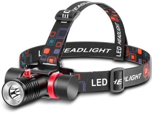 HECLOUD Scuba Dive Light 2000LM Super Bright Rechargeable Underwater Flashlight with IPX8 Waterproof, 3 Modes & USB Charging, Professional LED Diving Headlamp for Snorkeling, Caving, and Scuba Diving