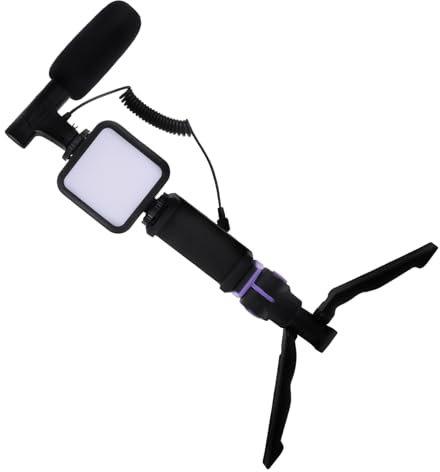 OKUMEYR Handy Stativ Halterung Mit Selfie-licht Für Fotos Und Videos Inkl Fernbedienung Ständer Und Handyclip