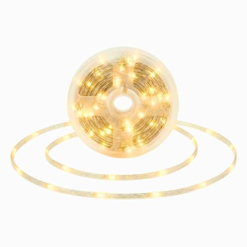 10m/100 LEDs Warm White Fairy Lights - Mains Powered String Lights with 8 Modes, Memory & Timer, Flexible Leather-Thread Wire, IP44 Waterproof for Indoor/Outdoor Christmas, Home & Garden Décor