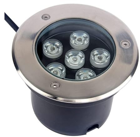 Luces Led Suelo Terraza Exterior - LED Foco Empotrable Al Aire Libre, Foco Redondo Ultrafino, Luz De Suelo Empotrada Impermeable IP67, Lámpara De Pie Decorativa For Patio De Jardín De 220V(White,24W)