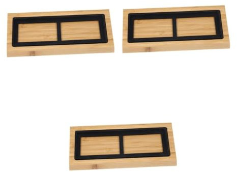 Housoutil 3sets Kitchen Whetstone Holder Sharpener Holder Whetstone Sharpening Stone Base