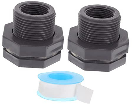 Yardwe Raccordo A Paratia Sigillato da 3/4 di Pollice Kit Rubinetto per Pioggia con Connettore per Serbatoio Dacqua in PVC per Uso Domestico