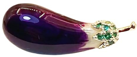 OATIPHO Auberginenbrosche Anstecknadel Brosche Clip Schmuck Für Damen Kleidung Jacke Pullover Schal Accessoire Geschenk Für Freundin Mutter Tochter Ehefrau Freundin