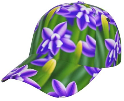 LHFIOHIRG (jacinthe violette) Casquette de baseball légère réglable pour homme et femme Chapeau de soleil classique pour course à pied, randonnée, tenue décontractée, Jacinthe violette, Taille unique
