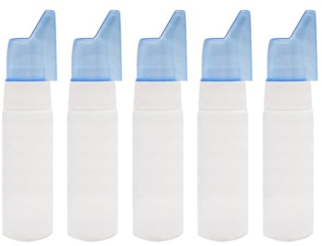 WOONEKY 5 botellas de spray nasal recargables portátiles de niebla fina para viajes y uso diario y diseño inodoro